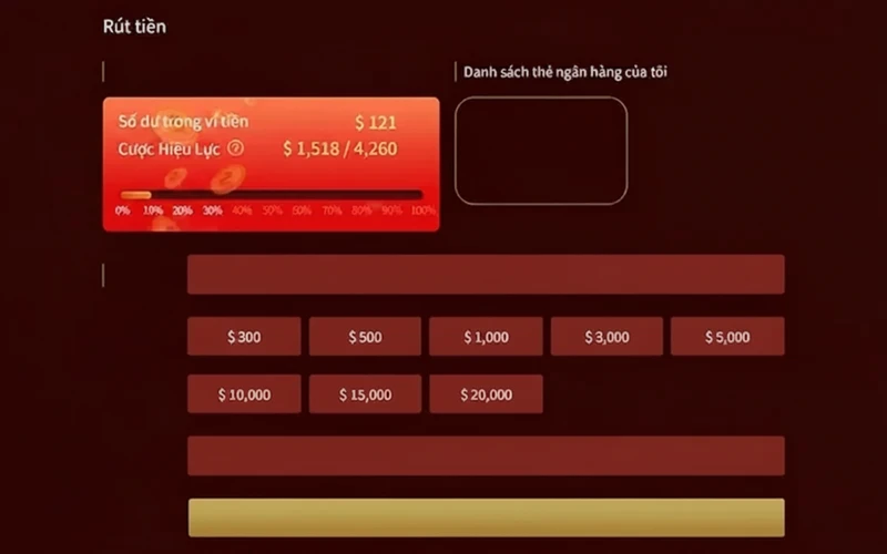 Nhập số tiền cần rút