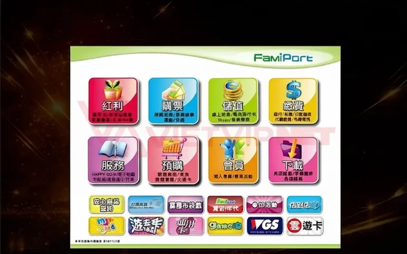 Thanh Toán trên máy FamiPort「繳費」