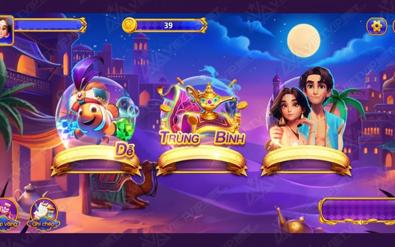 3 Cấp độ phòng chơi của game Câu cá thần đèn