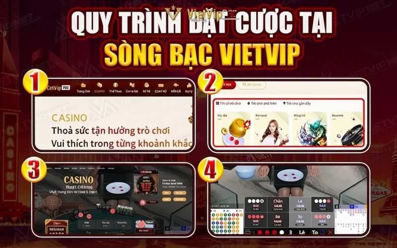 Quy trình đặt cược tại Sòng bạc Vietvip