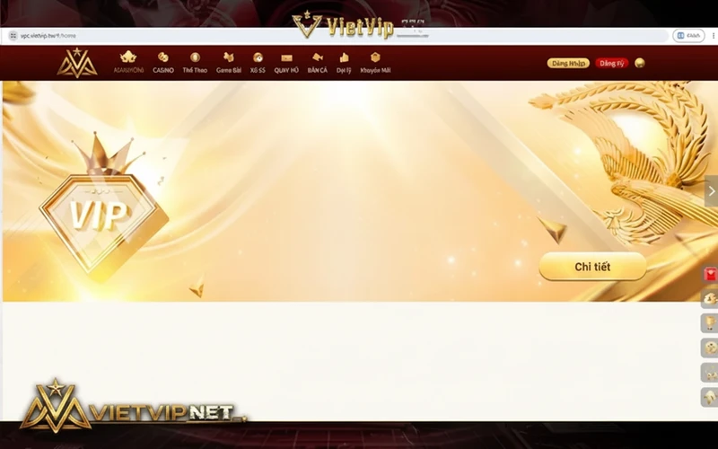 Truy cập link Vietvip chính thức