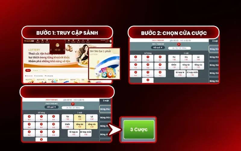 3 bước cược Shi Shi Cai 1 phút tại Vietvip